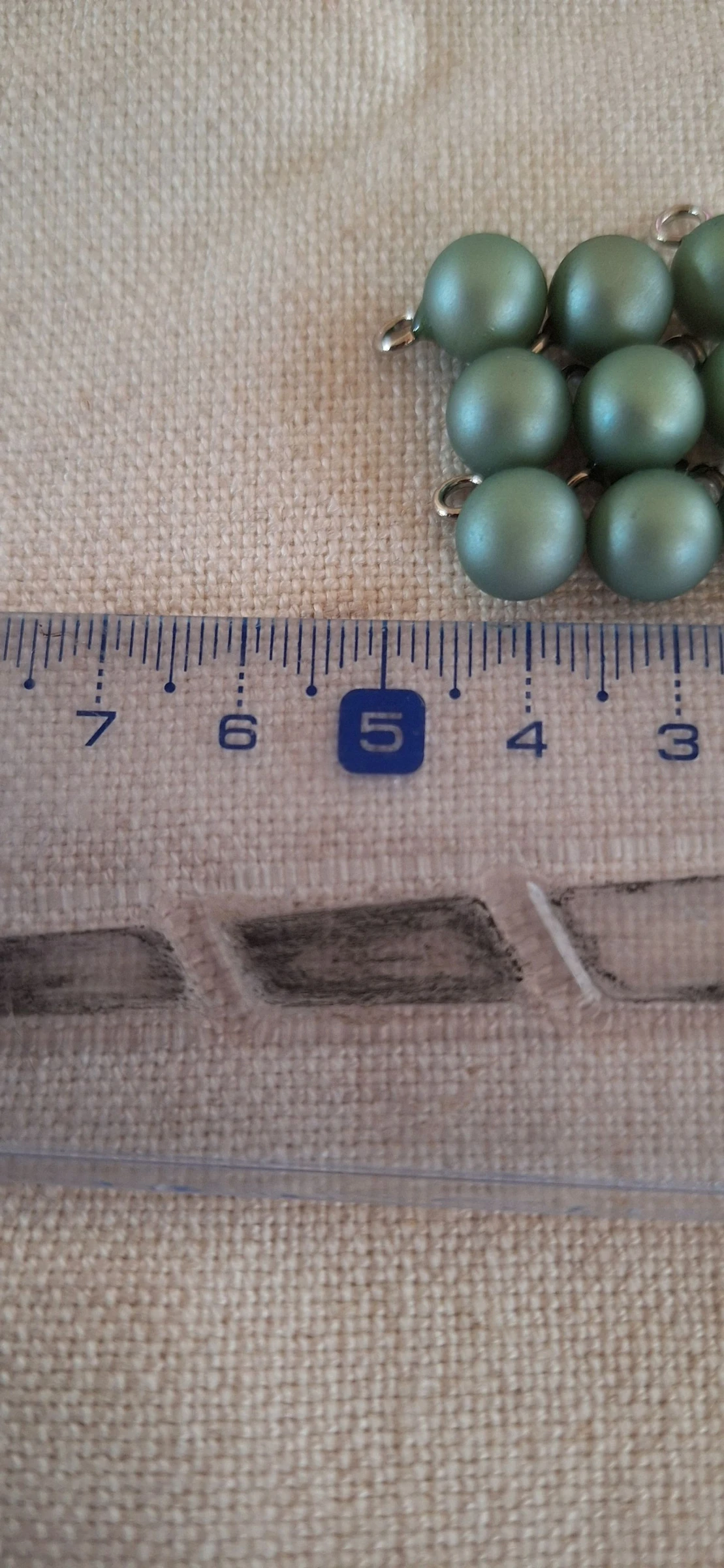 10 botones 07 mm para coser imitación de perlas de cultivo verde claro – photo 2